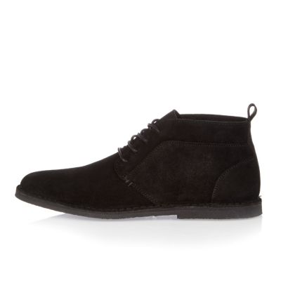 Black suede chukka boots